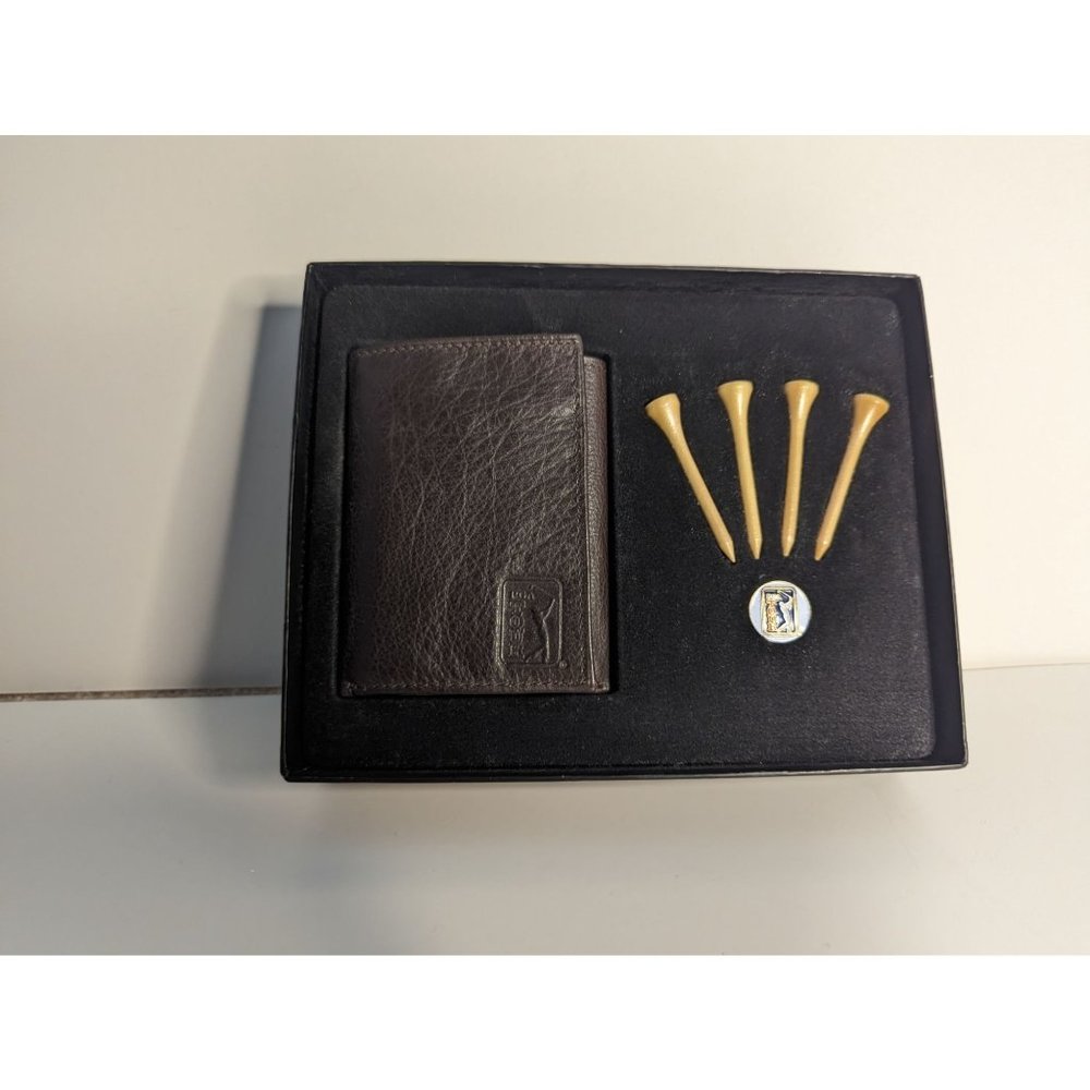 PGA Tour Mens Wallet and Golf Tees
